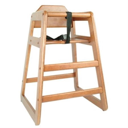 excellante' wooden high chair, walnut, unassemble