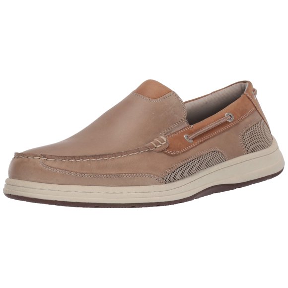 Dockers Mens Tiller Leather Casual Slip-on Loafer Boat Shoe with NeverWet