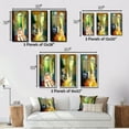 thumbnail image 4 of Designart "Blissful Sunlight at the Cottage I" Lake House Cottage Wall Art Set Of 3 - Traditional Yellow Gallery Wall Set For Home Decor, 4 of 6