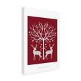 thumbnail image 2 of Trademark Fine Art 'Christmas Des Grey on Red' Canvas Art by Fab Funky, 2 of 3