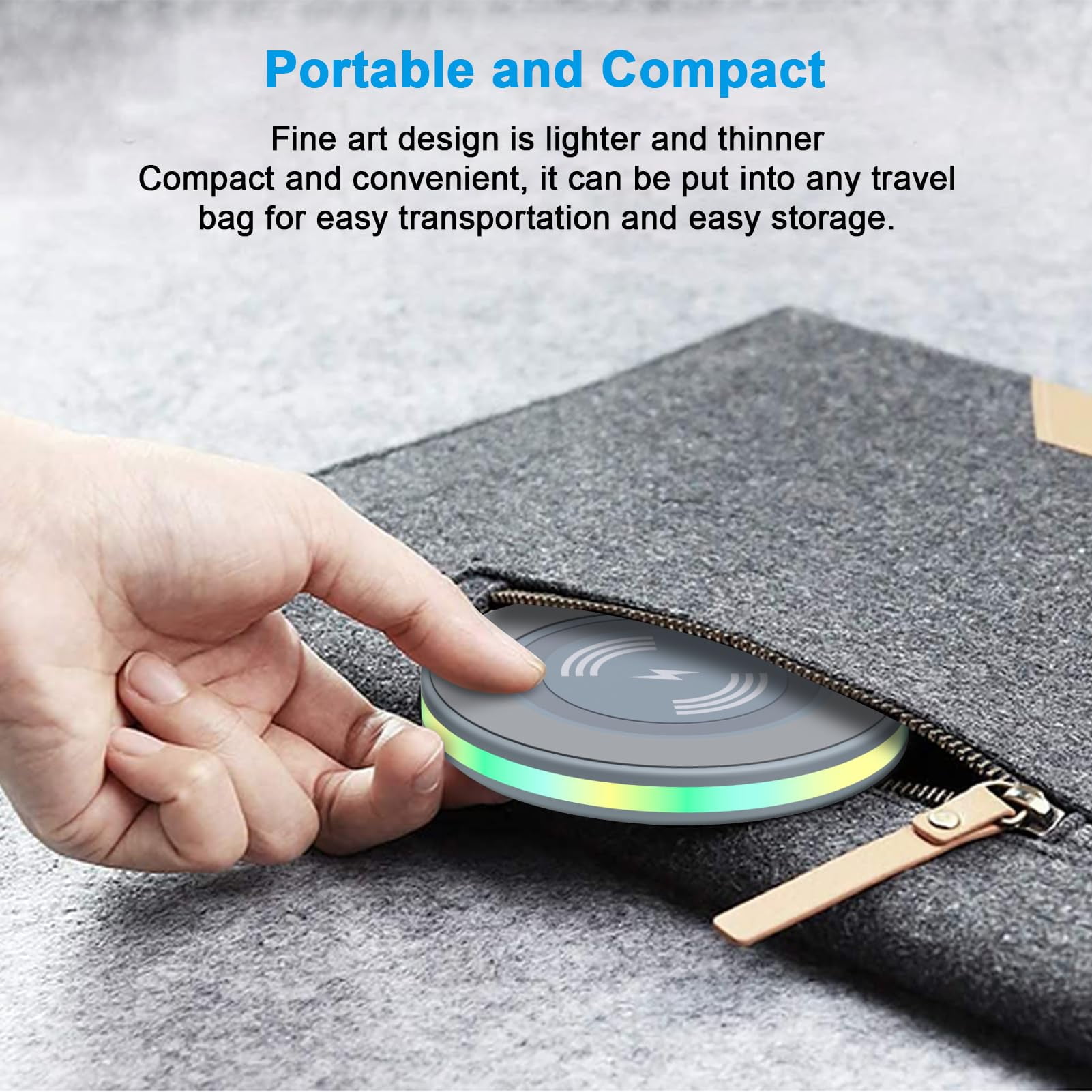 ABCPOW 2PACK 15W Fast Wireless Charger Samsung Android Fast Charging Pad Wireless Charger Mat Wireless Charger Station Compatible for iPhone 17 16 15 14 Samsung Galaxy S24 S23 S22 S21