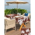 thumbnail image 4 of Outdoor Tablecloth with Umbrella Hole & Zipper, Brown Palm Tree Rectangle Tablecloth 60x102 Inch, Summer Botancial Tropical Farmhouse Patio Table Cover Waterproof Table Cloth for Picnic/Party, 4 of 7