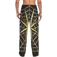 thumbnail image 3 of Daiia Gold Spider On The Web Men's Sleep Pant with Pockets and Drawstring,Pajama Pants-XX-Large, 3 of 9