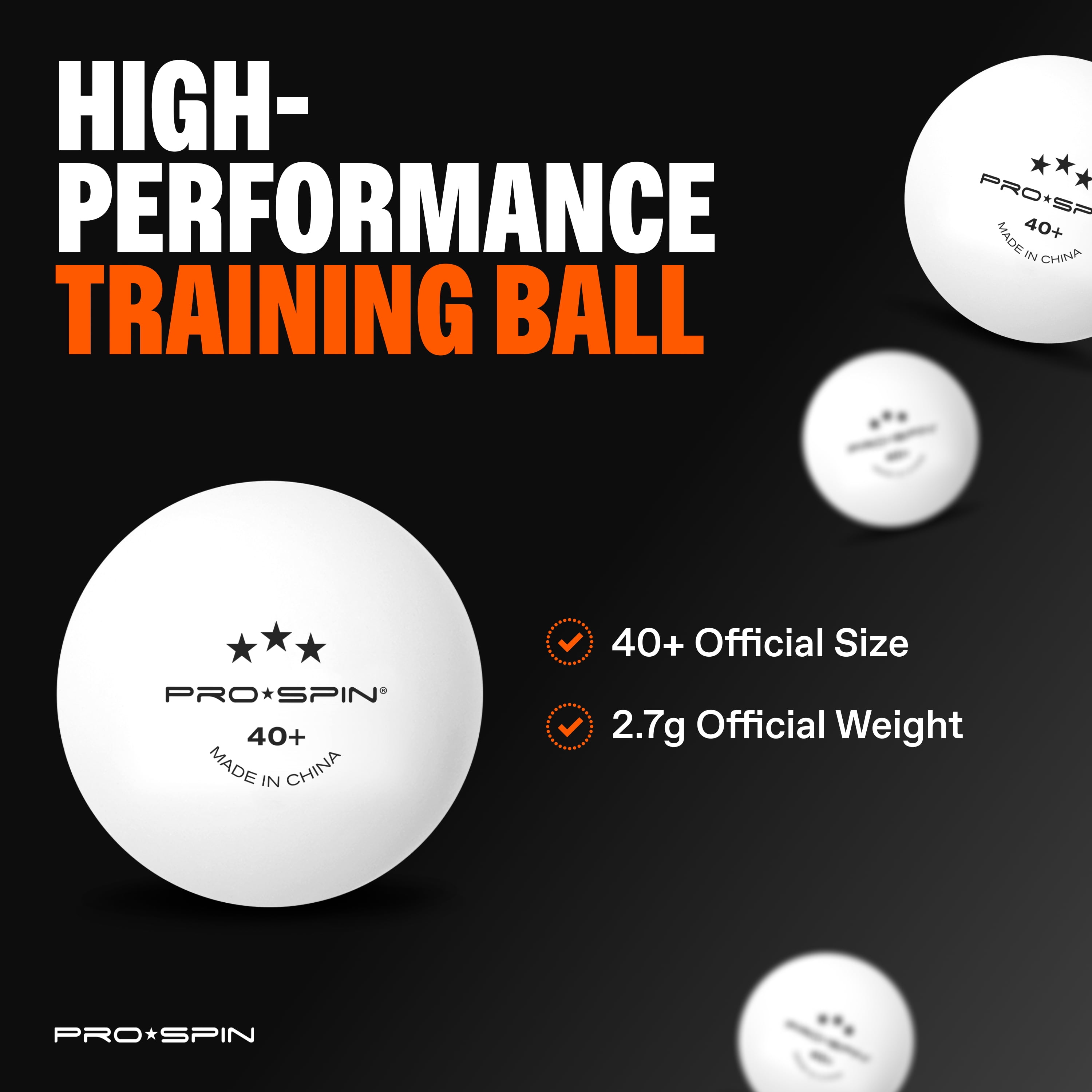 PRO SPIN Ping Pong Paddles - High-Performance Set with Premium Table Tennis Rackets, 3-Star Ping Pong Balls, Compact Storage Case | Professional Quality Ping Pong Paddle Set (2-Player Set)