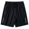 thumbnail image 4 of Trgacdwlo Mens Quick Dry Shorts Elastic Waist Drawstring Men’s Workout Shorts Wide Leg Summer Fishing Gym Shorts for Men with Pocket Black L, 4 of 6