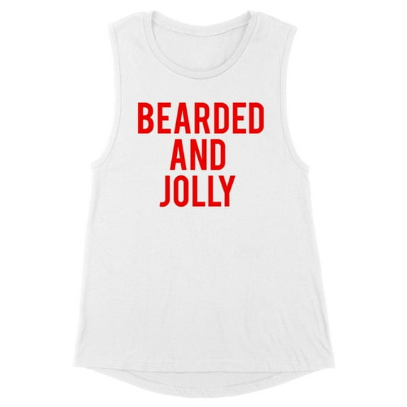 Bearded and Jolly Women's Muscle Tank Large White