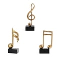thumbnail image 3 of 3pcs Music Note Decor Statue Musical Gifts Figurine Piano Sculpture Home Arts Gold 7.5 inch, 3 of 7