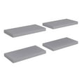 thumbnail image 2 of Floating Wall Shelves 4 Pcs Gray 19.7x9.1x1.5" MDF - Modern Display Shelves for Books, Ornaments, Home Decor - Easy Install Invisible Mount Grey, 2 of 8