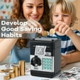 thumbnail image 3 of Deago Electronic Piggy Bank for Kids , Mini ATM Password Money Bank Cash Coins Saving Box, Cartoon Safe Bank Box Perfect Toy Gifts for Boys Girls, Black, 3 of 9