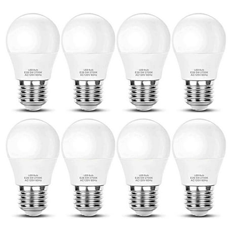 

LED Bulb 5W Equivalent 40W 120V Light Bulb Ceiling Fan Light Bulbs Warm White 2700K A15 LED Energy Saving Bulb E26 E27 Base Suitable Domestic Bulb 8 Pack