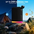 thumbnail image 3 of Portable Bluetooth Speaker,Bluetooth 5.0,24H Playtime,20W Stereo Sound Wireless Speaker with Deep Bass,IPX7 Waterproof Outdoor Speaker,LED Lights, 3 of 7
