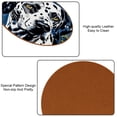 thumbnail image 5 of Spotted Dog 6PCS Round Microfiber Leather Coasters Set, 11x11 cm/4.3x4.3 in, Drink Mats for Table and Absorption, Stylish Beverage Coasters for Home and Office Décor, 5 of 6