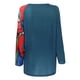 thumbnail image 5 of Camiseta de manga larga con cuello redondo estampada con costuras de moda casual para mujer Pompotops  gfhjh4133, 5 of 9