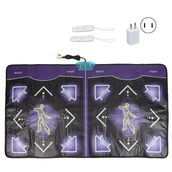 Tapete de baile Tapete de baile tapete de pista de baile doble para adultos y niños con asa compatible con tarjeta de memoria 100-240 V (enchufe de EE. UU.)