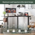 thumbnail image 5 of FEZIBO 75x63 Inch Triple Motor L Shaped Standing Desk Reversible, Electric Height Adjustable Corner Stand up Desk, Sit Stand Desk Computer Workstation, Black Frame/Black Top, 5 of 8
