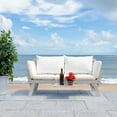 thumbnail image 2 of SAFAVIEH Emely Outdoor Patio Daybed, Grey/Beige, 2 of 5