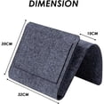 thumbnail image 3 of (Color crema) Bolsa de almacenamiento para cabecera de cama de fieltro grueso, organizador colgante para sofá cama, almohadilla de Control remoto para teléfono y revistas con 5 bolsillos, 3 of 5