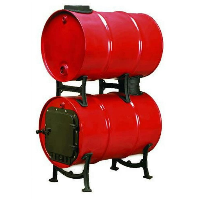 US Stove Do It Yourself Barrel Firebox Wood Heat Stove Kit 7 Cubic Feet