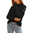thumbnail image 3 of Blusas de manga larga de color puro, blusa de manga larga, blusa de manga larga con cuello redondo, suéter, blusa optimizada para la excelencia, 3 of 6