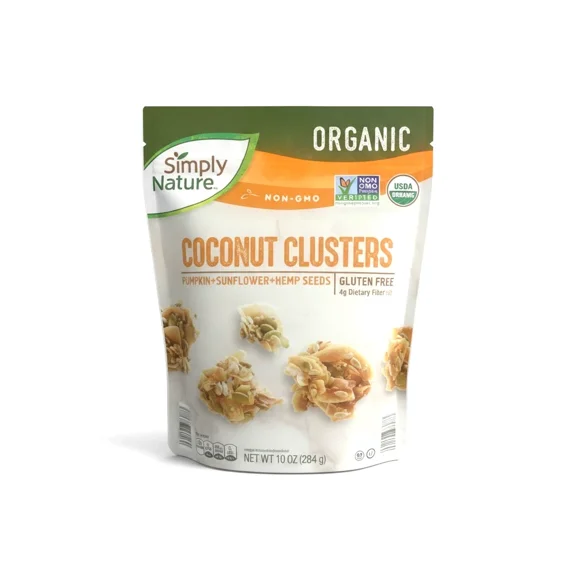 Coconut Clusters, Organic Snack with Pumpkin, Sunflower & Hemp Seeds, Gluten-Free, Non-GMO, 10 oz