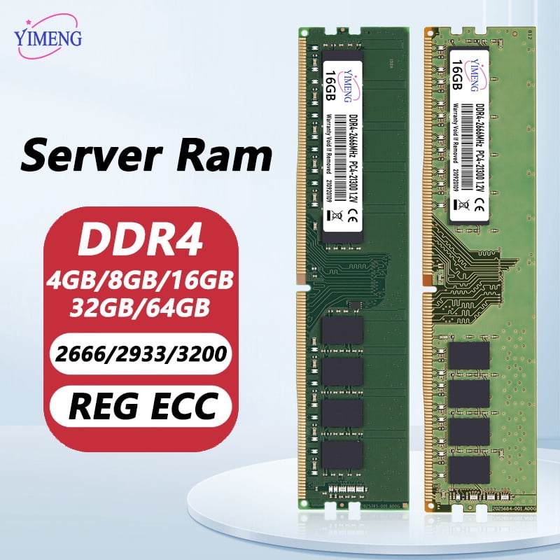バラ可 DDR4 2133 ECC REGISTERED 64GB DDR4 16GB 32GB 64GB Server Memory Ram PC4 19200 21300 25600 1.2V