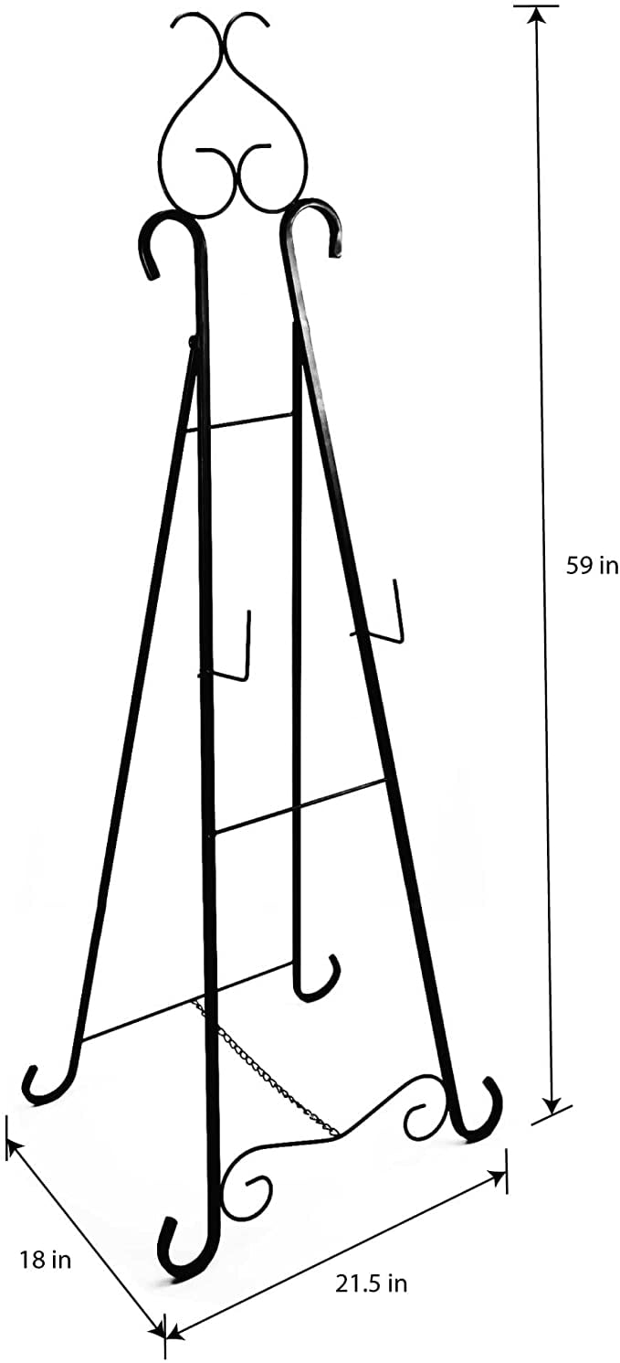 Three Leg Metal Easel Stand with Half Circle Shaped Top