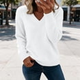 thumbnail image 2 of Liuinsasek Womens Fuzzy Sweater Fashion Casual V-Neck Oversized Long Sleeve Soft Fluffy Knit Pullover Top for Fall/Winter Lounge Outfits, 2 of 9