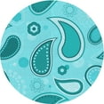 thumbnail image 1 of Ahgly Company Tapis Rond Lavable en Machine Intérieur Transitionnel Turquoise Foncé Vert, 6 Pieds Rond, 1 of 7