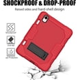 thumbnail image 4 of Case for iPad Mini 6, Slim Duty Drop Proof Shockproof Protective Cover with Stand and Pencil Holder for  Case for iPad Mini 6th Gen 8.3 inch (Red Black), 4 of 12