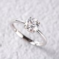 thumbnail image 3 of Kalapi Jewel 1.4 Ct Round Moissanite Ring - White Gold Plated 14K Split Shank Style Wedding Engagement Ring for Women's - Sparkling Solitaire Look Jewelry Ring for Her - Gift Ready Design, 3 of 4