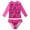 A3-Rose Red, variant on Gyratedream 2-10T Little Big Girls Long Sleeve Two Pieces Rash Guard Swimsuit Bathing Suit