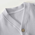 thumbnail image 3 of Hxshgdsn Childrens Knit Cardigan Sweater With Pocket Oversized Button Down Jacket Winter Trendy Tops Light Blue 1-2 Years, 3 of 5