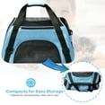 thumbnail image 5 of Pet Cat Dog Carrier Bag, Soft-Sided Pet Travel Carrier for Cats, Dogs Puppy Comfort Portable Foldable Pet Bag, Blue, 5 of 7