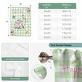 thumbnail image 6 of Easter Bunny Balloon Curtains for Living Room/French Door, Spring Flower Daisy Tulips Green Checkered Tie Up Curtains 63 Inch Length Energy Saving Kitchen Curtains Shades for Windows 42"x63", 6 of 8
