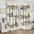 thumbnail image 4 of Vintage American Wilderness Western Cowboy Blackout Curtains for Bedroom,Sketch Style Western Cowboy Cacti Room Darkening Window Curtains with Rod Pocket - 2 Panels 84" L x 42" W, 4 of 6