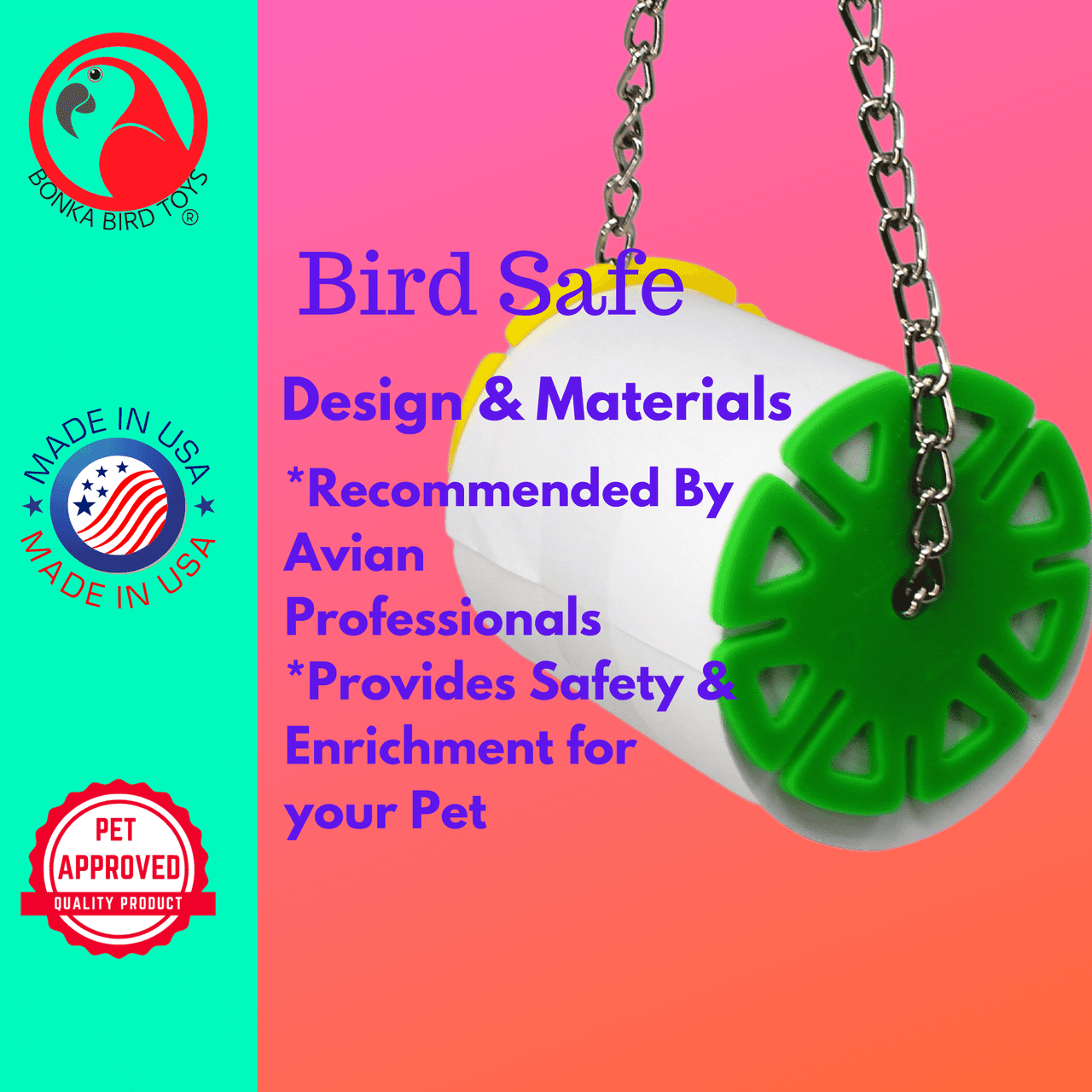 Bonka Bird Toys 2311 Large Shred Roller Chew Shred Bird Toy