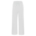 thumbnail image 6 of WENWU Women Pants Women Casual Pants White Work Pants for Women Loose Fit Pants for Women Trousers High Waisted with Pockets Women Summer Outfits, 6 of 9