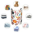 thumbnail image 6 of Fotbe Autumn Pumpkins Fall Leaves Laundry Basket with Handles, Waterproof Large Laundry Hamper, Wash Bag for Corner Dorm, Rolling Laundry Basket with Handles-Medium, 6 of 8