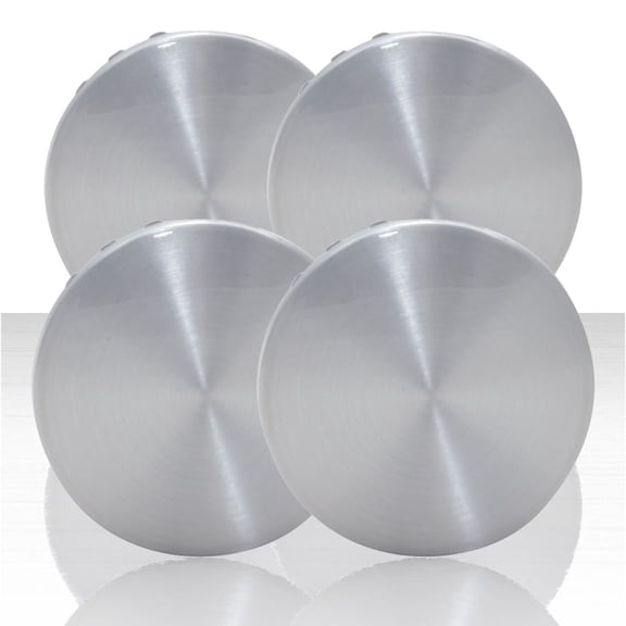 Set of 4 3.25" Center Caps for 2014-2025 GMC Sierra 1500 - Brushed Aluminum