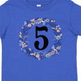 thumbnail image 4 of Inktastic 5th Birthday Flowered Wreath 5 Year Old Girl Girls Toddler T-Shirt, 4 of 5