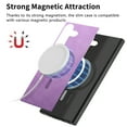 thumbnail image 4 of Case for Samsung Galaxy A54 5G Magnetic Compatible with MagSafe, Slim Luxury Skin-Feel PU Leather Non-Slip Grip Shockproof Bumper Cover Magnetic Support Car Mount Phone Case for Galaxy A54 5G, Purple, 4 of 10