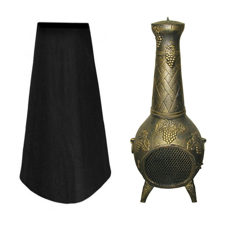Outdoor Patio Chiminea Cover Waterproof Protective Chimney Fire Pit Heater Co...