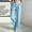 8# Light Blue, variant on Dress Pants Women High Waisted Wide Leg Casual Stripe Trousers Breathable Stretch Business Dressy Office Pinstripe Slacks L