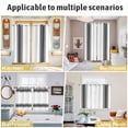 thumbnail image 6 of Black White Stripe Kitchen Curtains Small Short 39 Inch Length, Abstract Geometric Grommet Top Bedroom Living Room Curtains, Light Filtering Cafe Curtain Drapes 2 Panels Set 55''x39'', 6 of 9