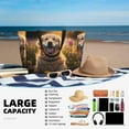 thumbnail image 5 of Daiia Sunset Daisy Dog Beach Travel Bag - Water-Resistant Beach Bag, Lightweight Tote with 7 Pockets for Women and Men - Gym,Pool,Camping,Reusable Grocery Bag, 5 of 7