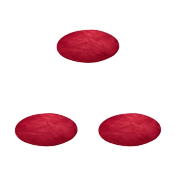 Billuyoard Alfombra gris no tóxica e inodoro para un hogar seguro y saludable, sala de estar, dormitorio, alfombras redondas, color rojo vino Type1 NO1