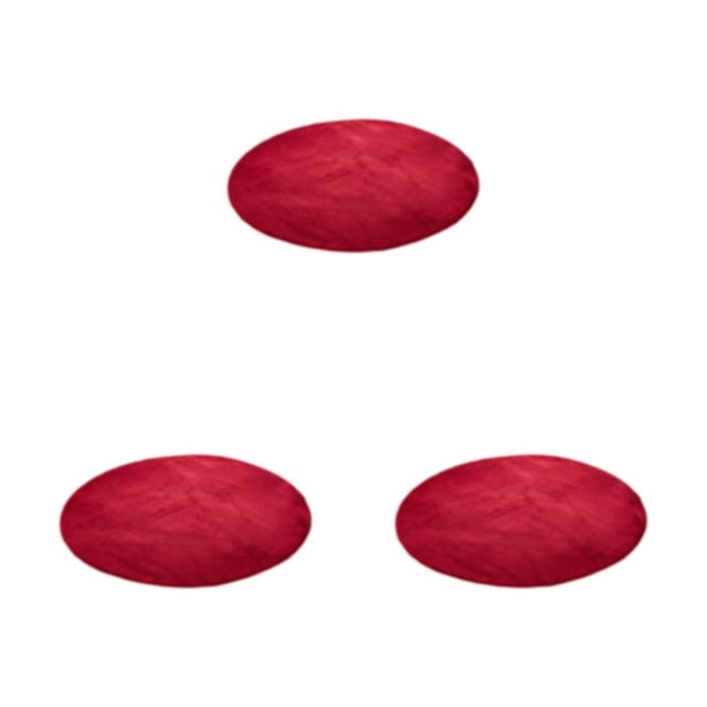 Billuyoard Alfombra gris no tóxica e inodoro para un hogar seguro y saludable, sala de estar, dormitorio, alfombras redondas, color rojo vino Type1 NO1