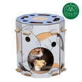 thumbnail image 5 of FurHaven Pet Cat Scratcher | Corrugated Busy Kitty Hiideaway House Scratcher with Catnip, 5 of 10