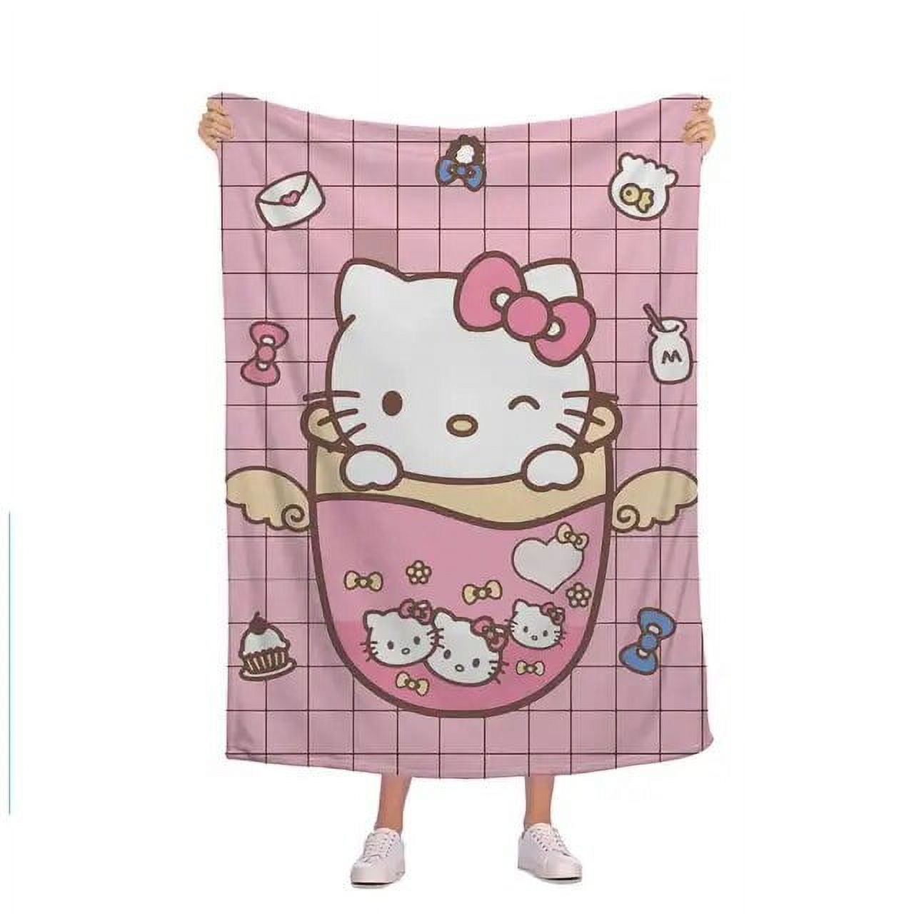 Serviette De Plage Hello Kitty Avec Capuche – 60 X 60 Cm, 100% Coton – Poncho Enfant Pour Piscine, Mer, Douche - 10