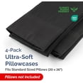 thumbnail image 2 of King Pillow Cases - 4 Pack - Super Soft Pillowcase Covers - Envelope Enclosure - Hotel Quality Pillow Protectors - Wrinkle Free, Shrink and Stain Resistant - Machine Washable - 20" x 40", 2 of 10